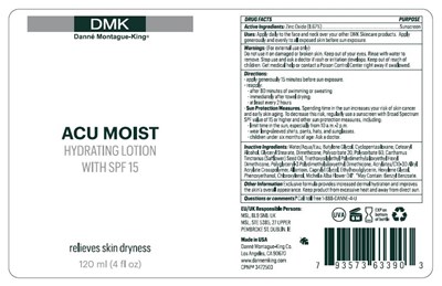 DMK Acu Moist SPF 15 - Acu Moist SPF 15 Package Label